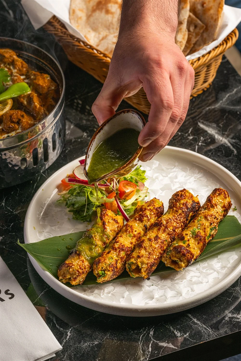 Flame-Grilled Seekh Kebabs